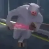 running cow