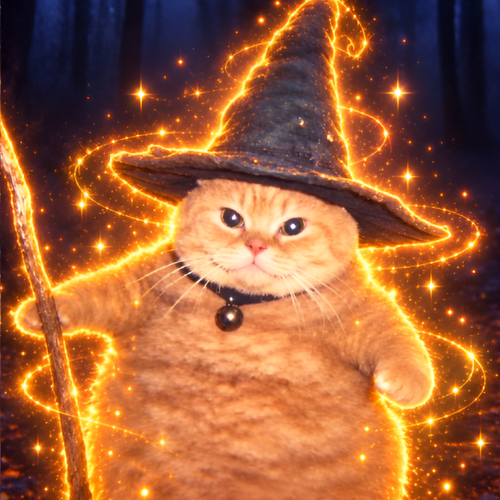 The fat wizard cat
