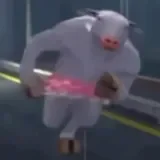 running cow