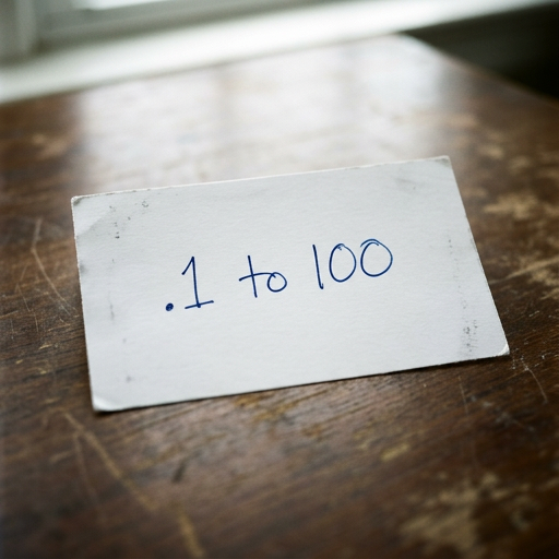 .1 to 100